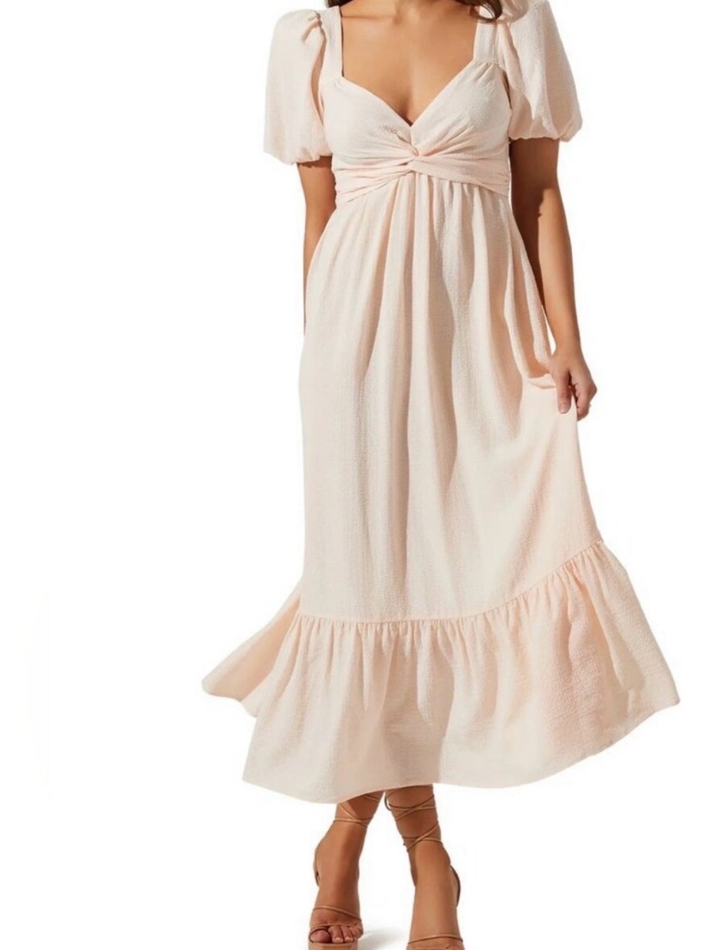 Astr Maxi Skirt Dress with Ruffle Hem